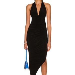Norma Kamali Women's Halter Side Drape Gown